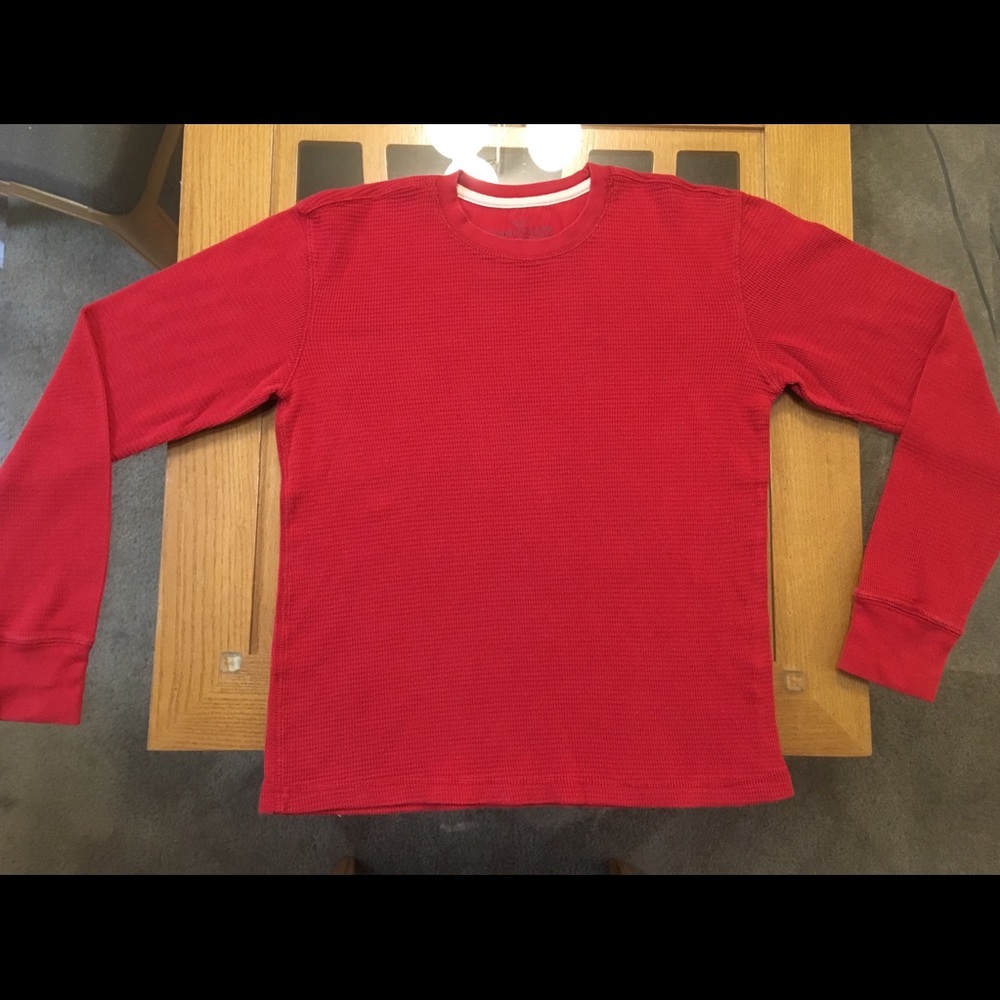 Faded Glory Thermal Long Sleeve Shirt Red